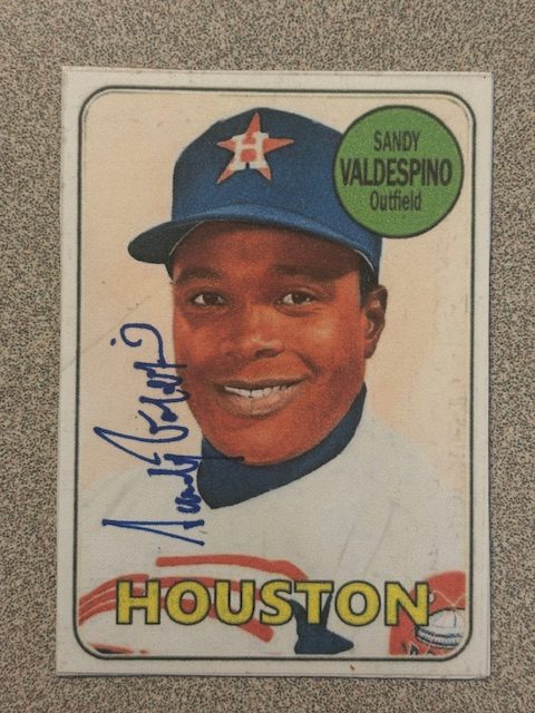 Sandy Valdespino autograph in the Astros A to Z collection