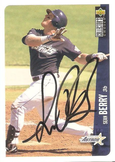Sean Berry autograph in the Astros A to Z collection