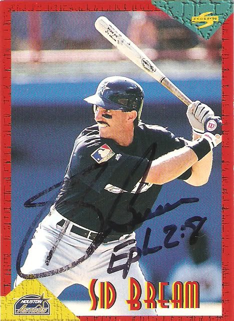 Sid Bream autograph in the Astros A to Z collection