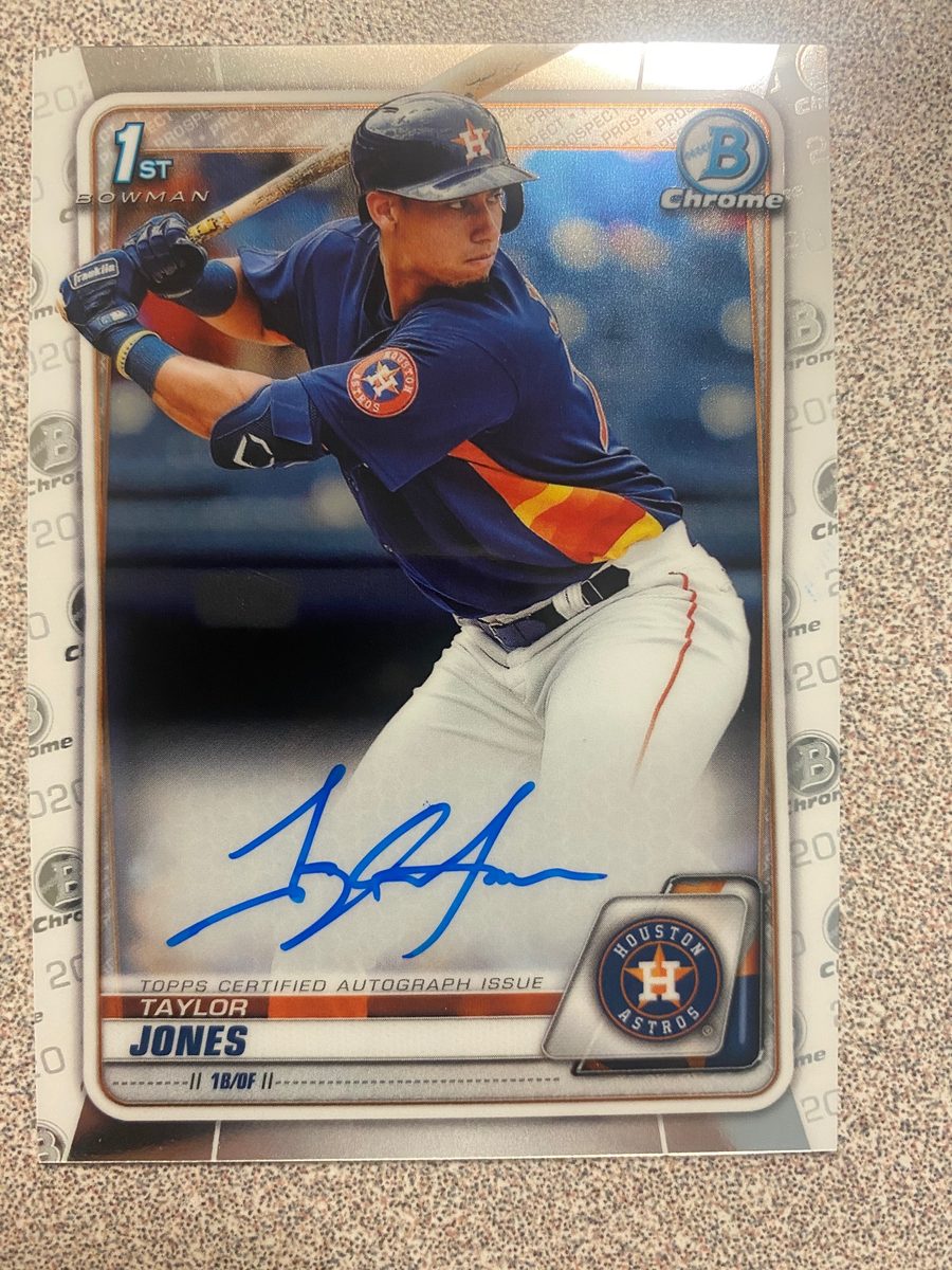 Taylor Jones autograph in the Astros A to Z collection