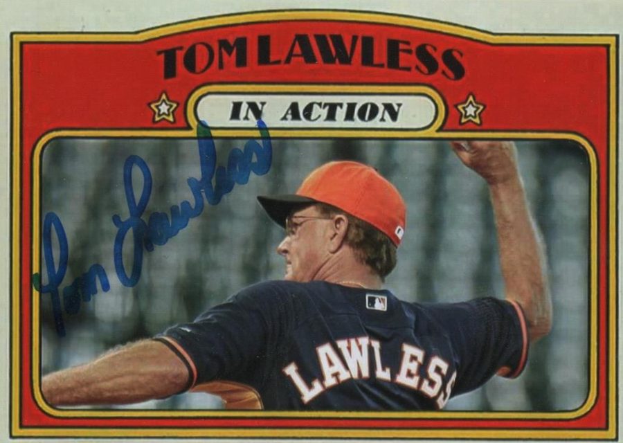 Tom Lawless autograph in the Astros A to Z collection