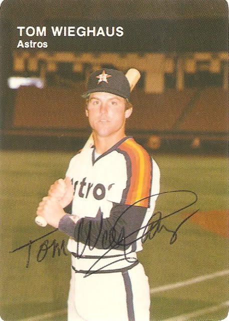 Tom Wieghaus autograph in the Astros A to Z collection