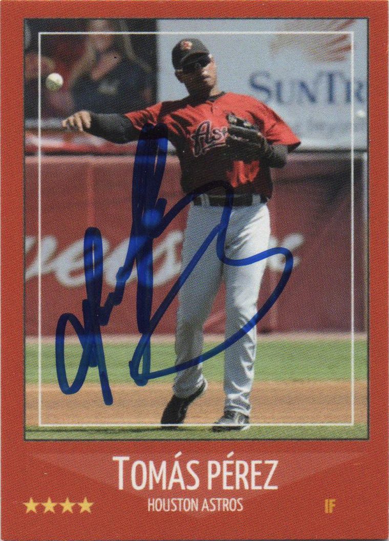 Tomas Perez autograph in the Astros A to Z collection