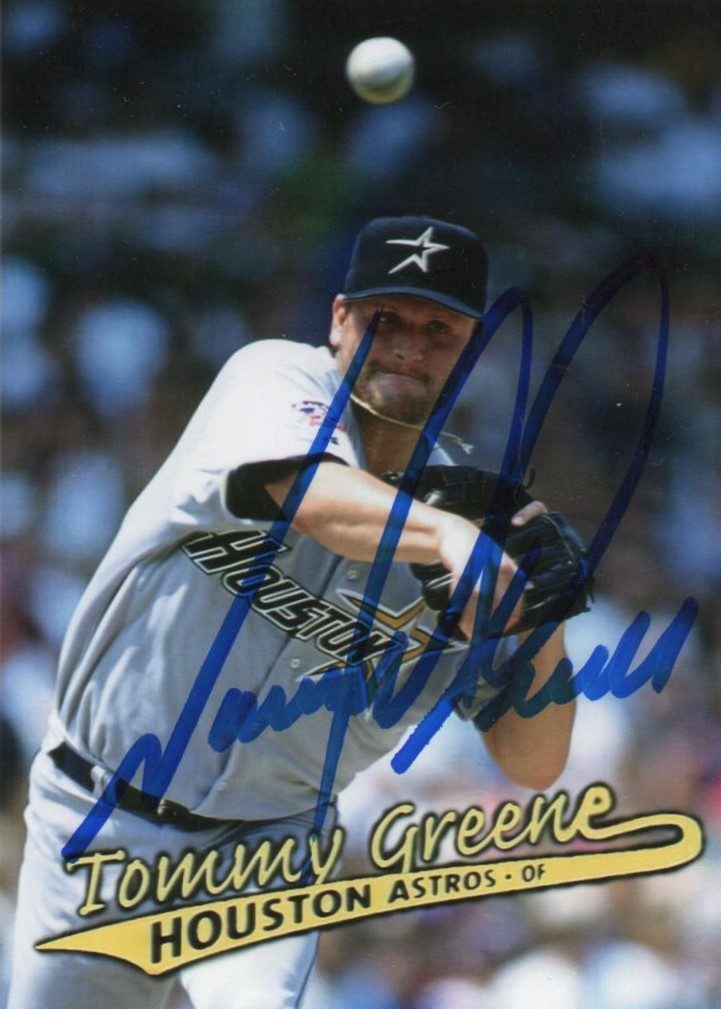 Tommy Greene autograph in the Astros A to Z collection