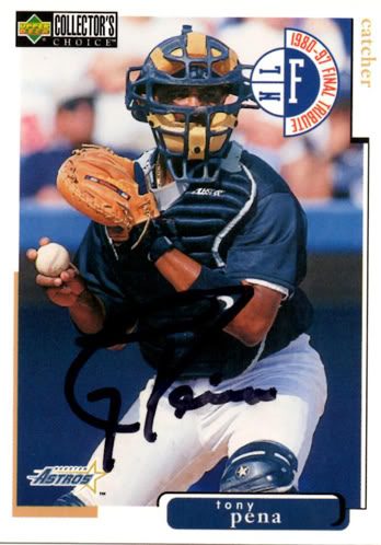Tony Pena autograph in the Astros A to Z collection