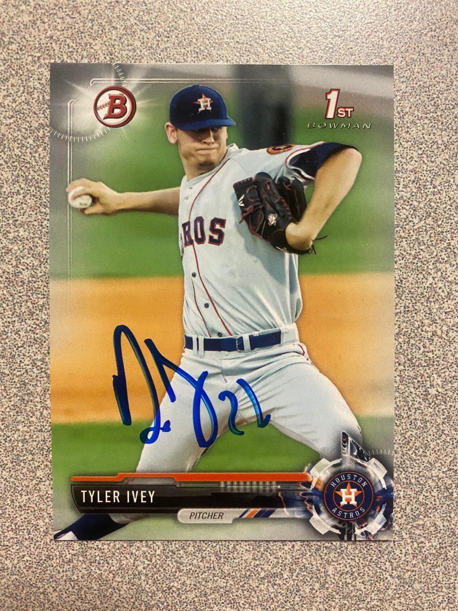 Tyler Ivey autograph in the Astros A to Z collection