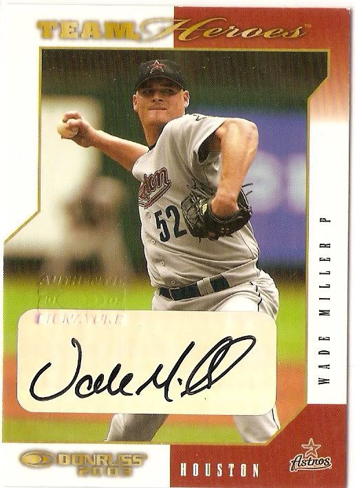 Wade Miller autograph in the Astros A to Z collection
