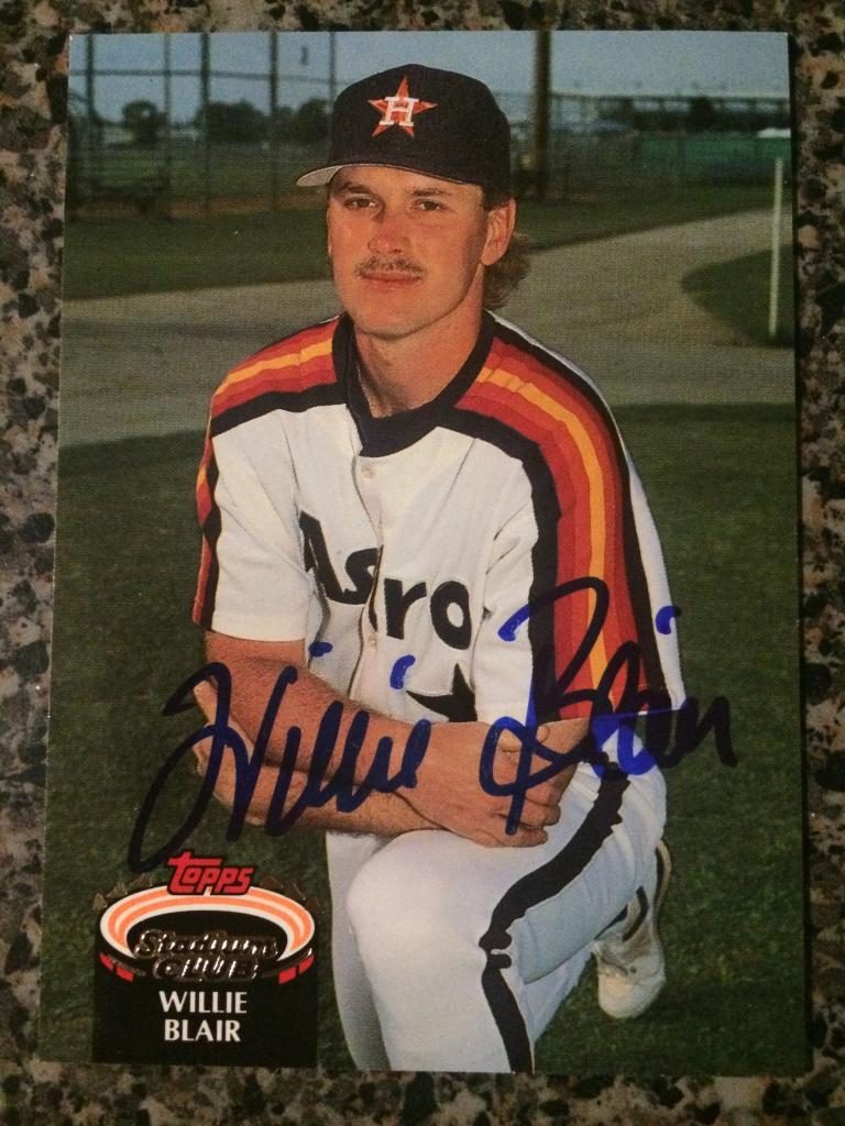 Willie Blair autograph in the Astros A to Z collection