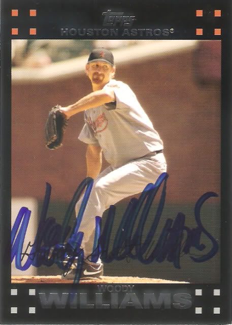 Woody Williams autograph in the Astros A to Z collection