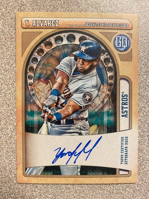Yordan Alvarez autograph in the Astros A to Z collection